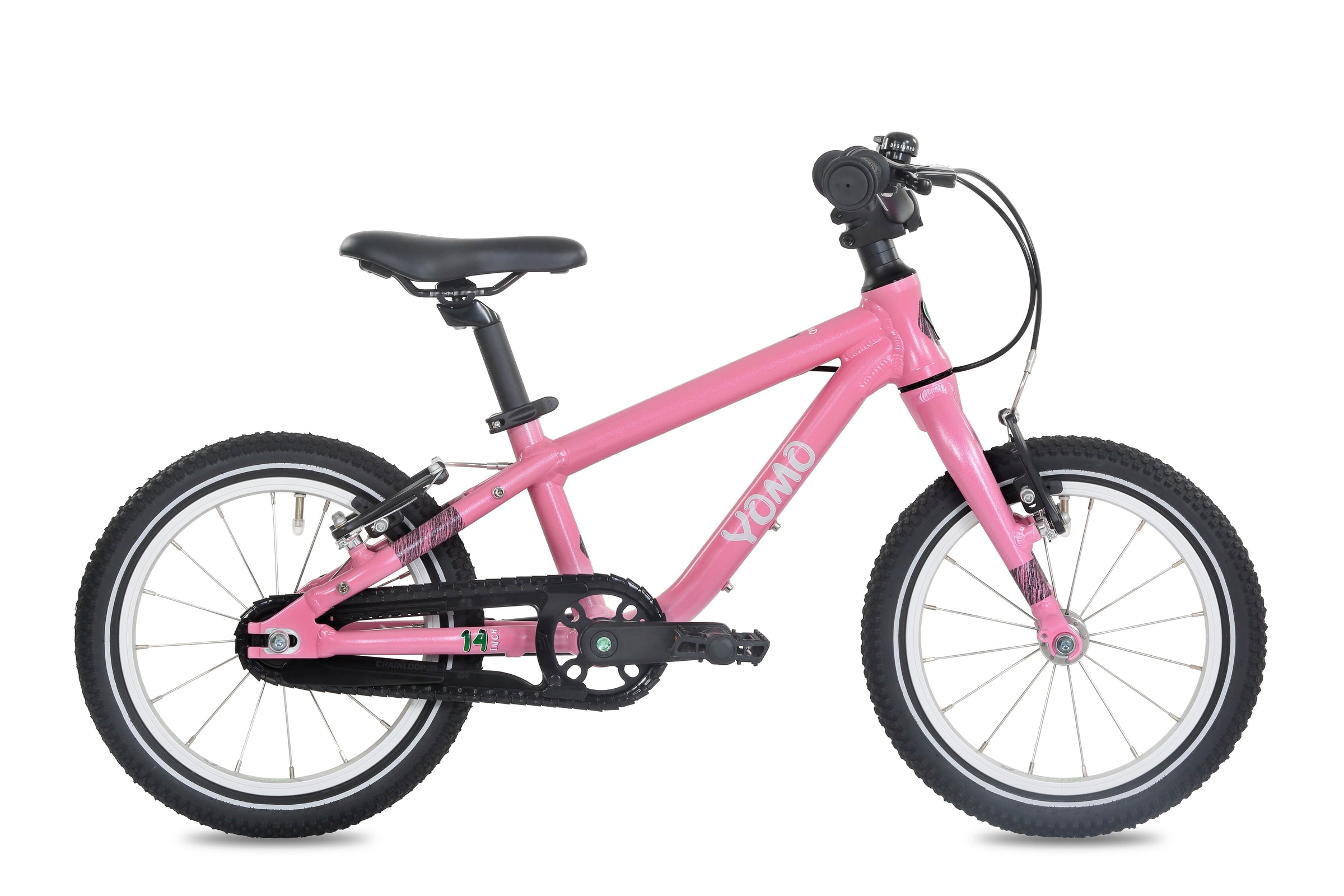 YOMO 14 inch kids bike in Baby Pink - lightweight children's bicycle