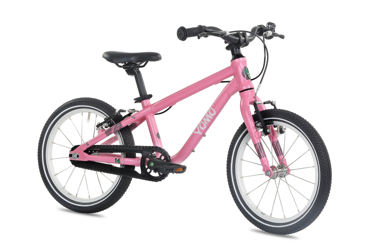 YOMO 16 inch kids bike in Baby Pink - lightweight children's bicycle