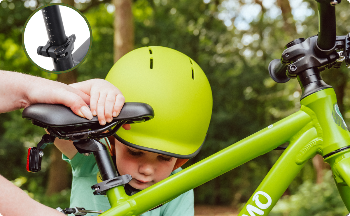 Child enjoying a ride on a lightweight YOMO bike