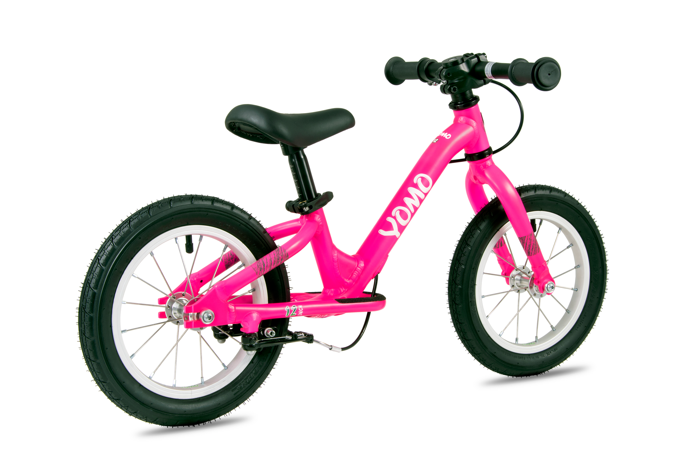 YOMO 12 inch kids bike in Pink - lightweight children's bicycle