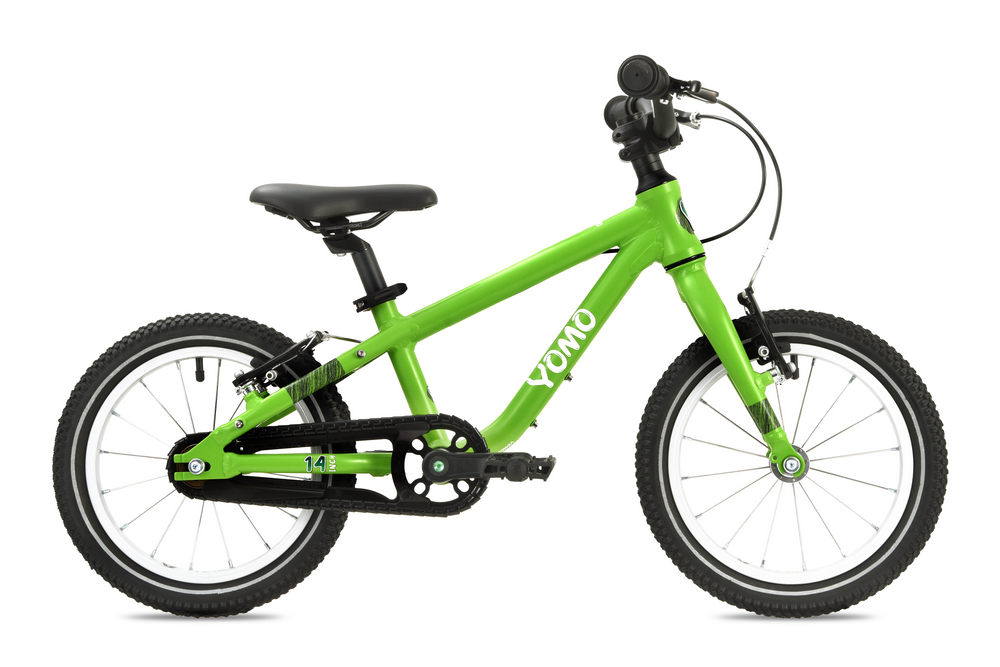 YOMO 14 lightweight kids' bike in Green, Ages 3–5