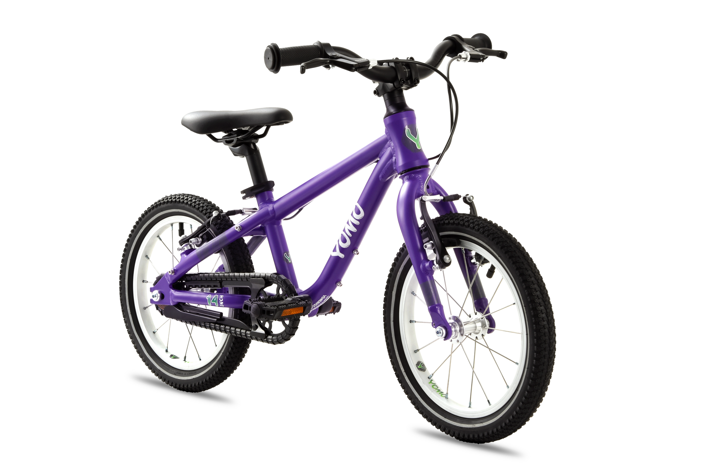 YOMO 14 inch kids bike in Purple - lightweight children's bicycle